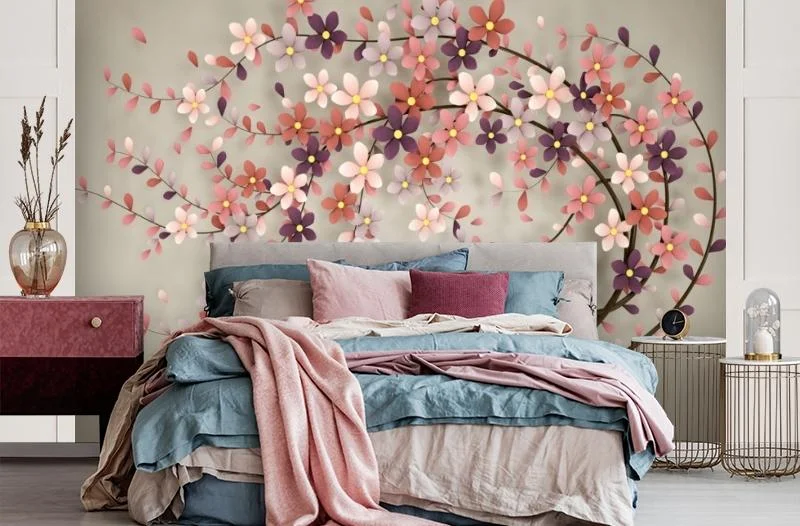 Картинка 3D Фотообои «Персиковое дерево» | интернет-магазин ELEGANT HOME DECOR