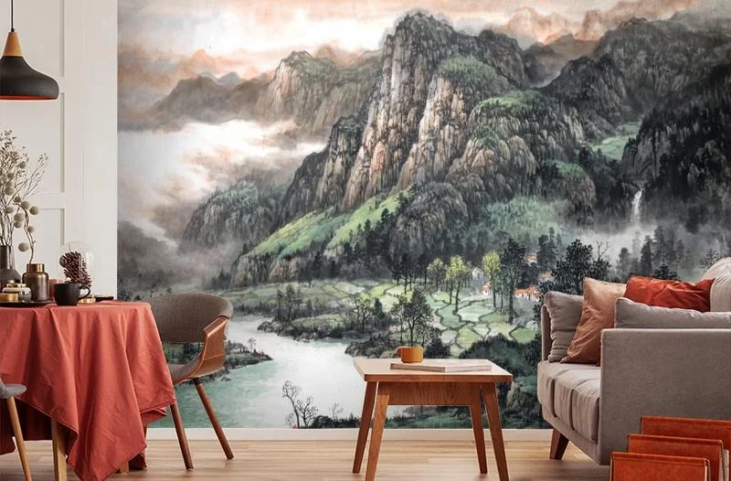 Картинка 3D Фотообои «Горы» | интернет-магазин ELEGANT HOME DECOR