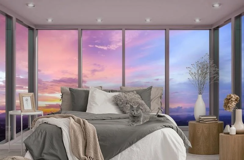 Картинка 3D Фотообои «Стеклянная терраса» | интернет-магазин ELEGANT HOME DECOR