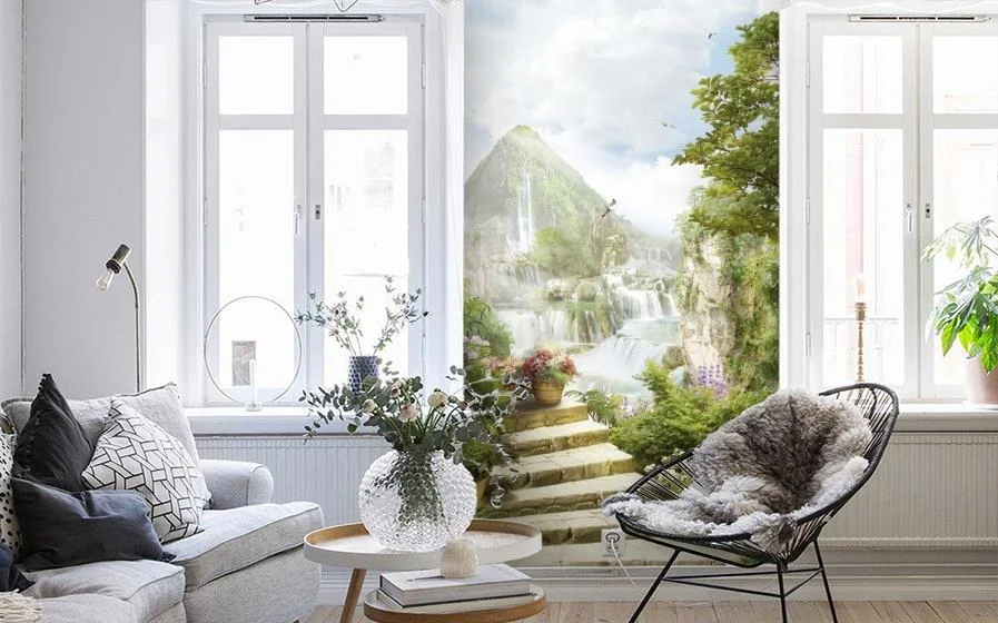 Картинка 3D Фотообои «В стране водопадов» | интернет-магазин ELEGANT HOME DECOR