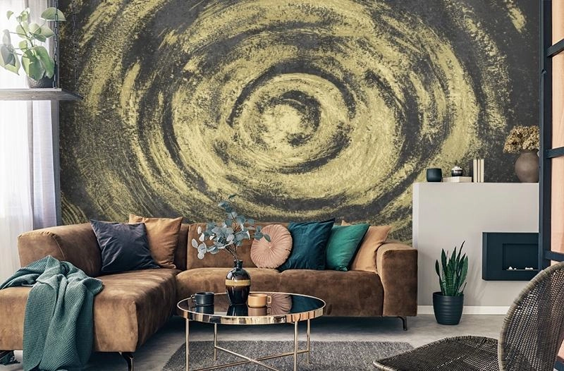 Картинка 3D Фотообои «Золотой круговорот» | интернет-магазин ELEGANT HOME DECOR