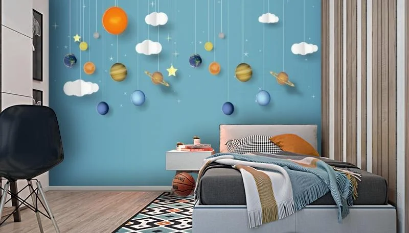 Картинка 3D Фотообои «Детская галактика» | интернет-магазин ELEGANT HOME DECOR