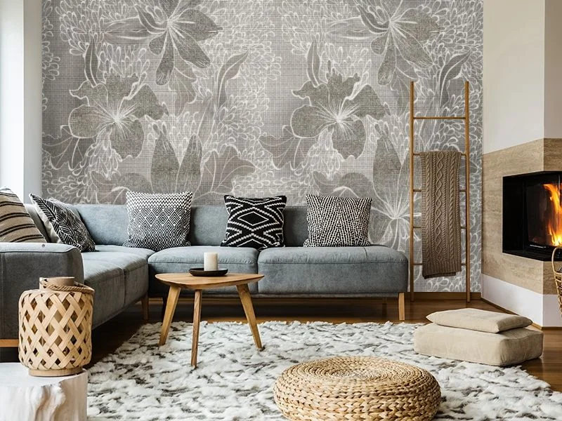 Картинка 3D Фотообои «Благородная композиция с цветами» | интернет-магазин ELEGANT HOME DECOR