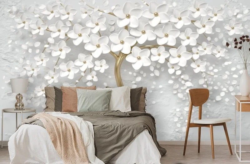 Картинка 3D Фотообои «Объемное золотое дерево» | интернет-магазин ELEGANT HOME DECOR