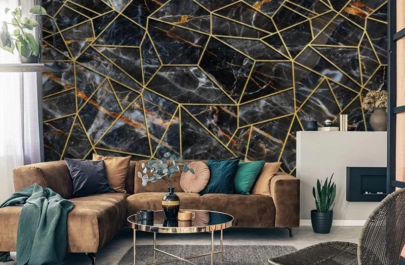 Картинка 3D Фотообои «Мраморная геометрия» | интернет-магазин ELEGANT HOME DECOR