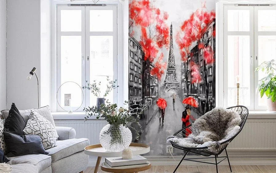 Картинка 3D Фотообои «Париж - город любви» | интернет-магазин ELEGANT HOME DECOR