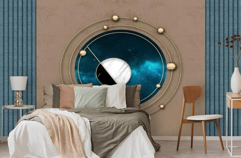 Картинка 3D Фотообои «Окно в космический простор» | интернет-магазин ELEGANT HOME DECOR