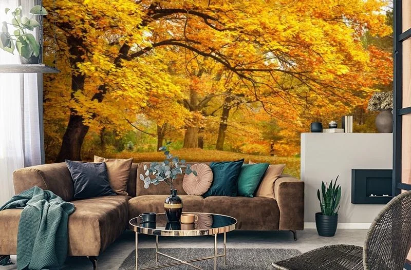 Картинка 3D Фотообои  "Золотая осень" | интернет-магазин ELEGANT HOME DECOR