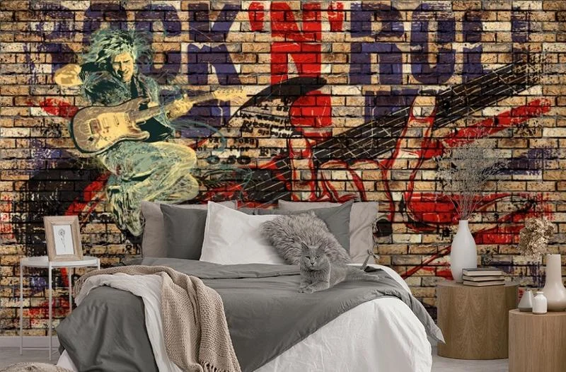 Картинка 3D Фотообои «Rock N Roll» | интернет-магазин ELEGANT HOME DECOR