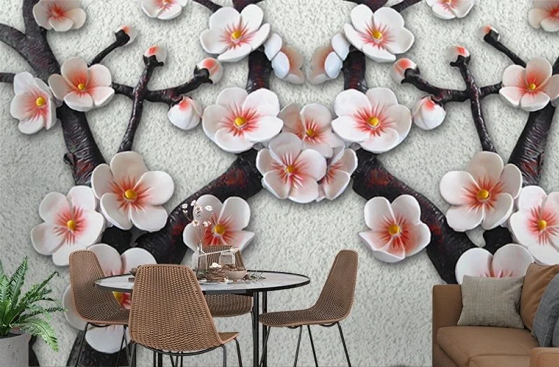 Картинка 3D Фотообои «Ветви сакуры» | интернет-магазин ELEGANT HOME DECOR