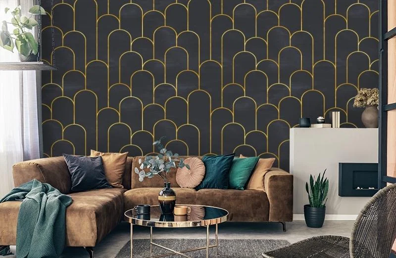 Картинка 3D Фотообои  «Золотые арки» | интернет-магазин ELEGANT HOME DECOR