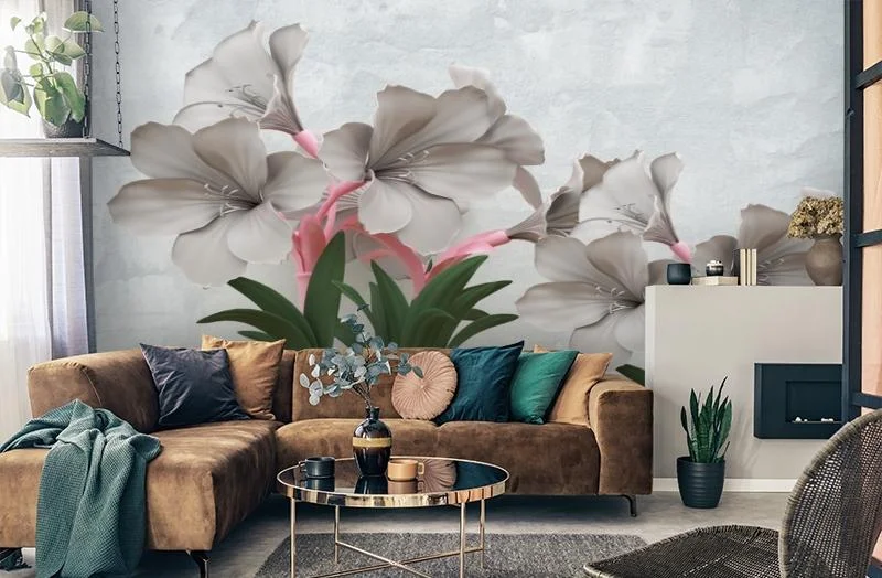 Картинка 3D Фотообои «Застенчивая фрезия» | интернет-магазин ELEGANT HOME DECOR