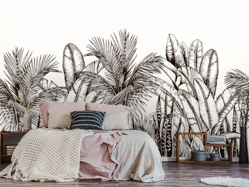 Картинка 3D Фотообои «Графические тропики» | интернет-магазин ELEGANT HOME DECOR