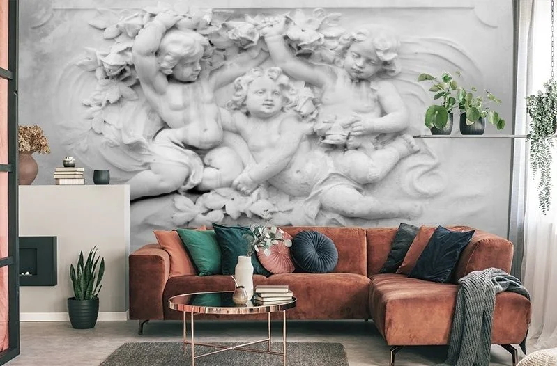Картинка 3D Фотообои «Три ангелочка» | интернет-магазин ELEGANT HOME DECOR