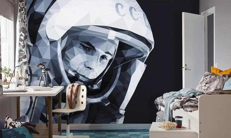Картинка 3D Фотообои «Юрий Гагарин» | интернет-магазин ELEGANT HOME DECOR