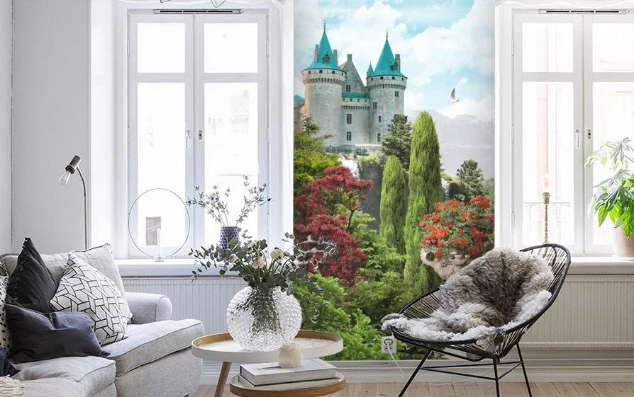 Картинка 3D Фотообои «Загадочный замок» | интернет-магазин ELEGANT HOME DECOR