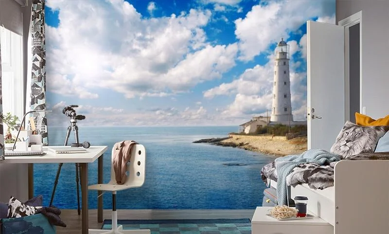Картинка 3D Фотообои  «С маяком» | интернет-магазин ELEGANT HOME DECOR