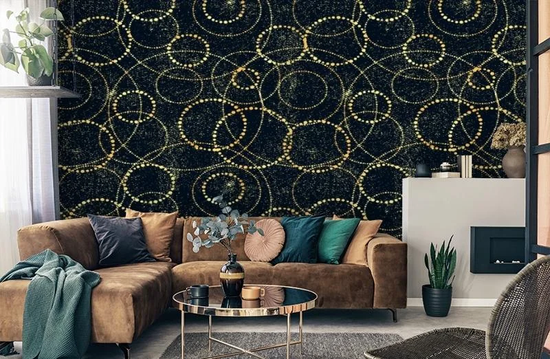 Картинка 3D Фотообои «Завораживающие кольца» | интернет-магазин ELEGANT HOME DECOR