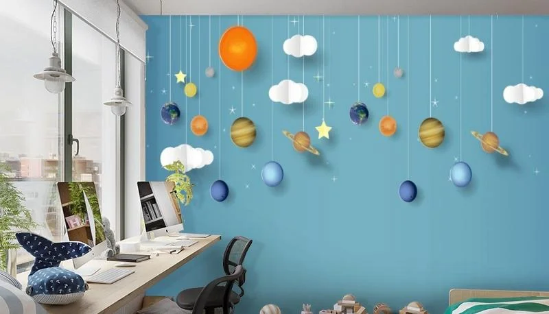 Картинка 3D Фотообои «Детская галактика» | интернет-магазин ELEGANT HOME DECOR