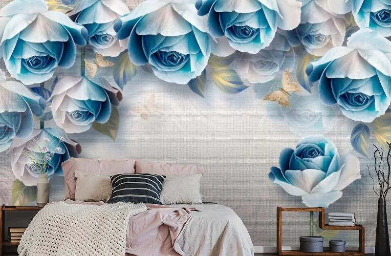 Картинка 3D Фотообои «Арка из голубых роз» | интернет-магазин ELEGANT HOME DECOR