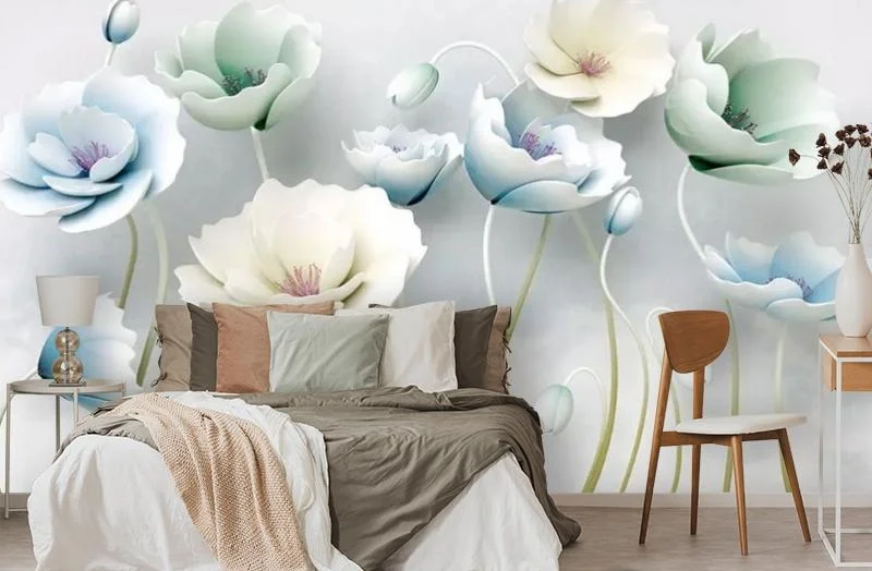 Картинка 3D Фотообои "Изящные полевые тюльпаны" | интернет-магазин ELEGANT HOME DECOR