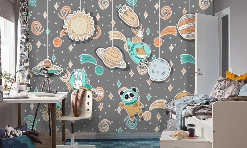 Картинка Фотообои «Детский космос» | интернет-магазин ELEGANT HOME DECOR