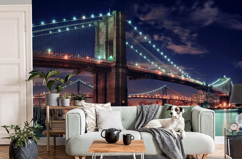 картинка 3D Фотообои «Бруклинский мост» | интернет-магазин фотообоев ARTDECO