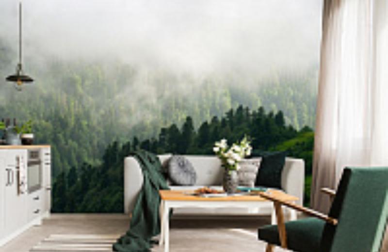картинка 3D Фотообои «Туман над зелеными вершинами» | интернет-магазин фотообоев ARTDECO