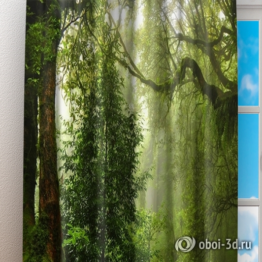 картинка Фотошторы «Тропический лес» | интернет-магазин фотообоев ARTDECO