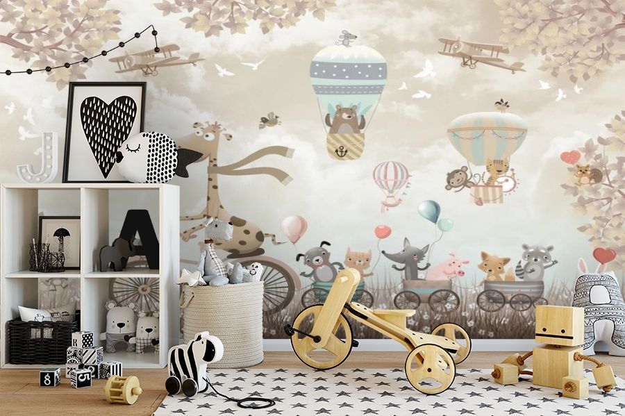 Картинка Фотообои «Весёлая прогулка» | интернет-магазин ELEGANT HOME DECOR