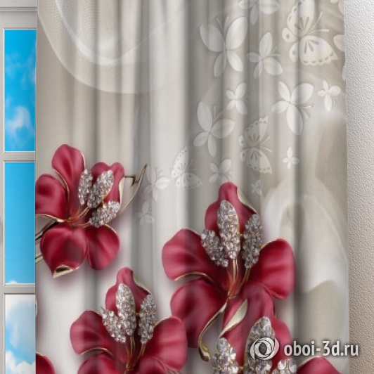 картинка Фотошторы «Драгоценные лилии» | интернет-магазин фотообоев ARTDECO