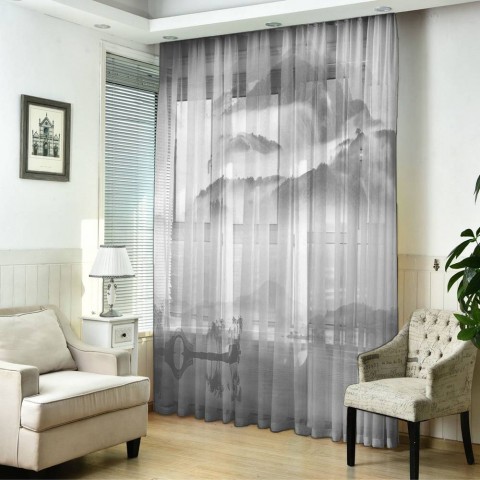 картинка Тюль для штор "Туманный пейзаж" | интернет-магазин фотообоев ARTDECO
