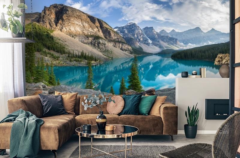 картинка 3D Фотообои  «Горное озеро в Альпах» | интернет-магазин фотообоев ARTDECO