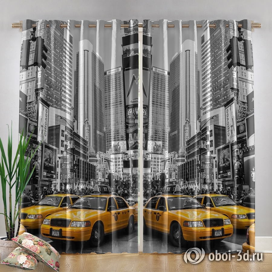 картинка Фотошторы «Желтые такси» | интернет-магазин фотообоев ARTDECO