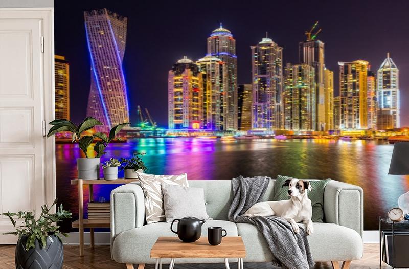 картинка 3D Фотообои  «Огни Дубая» | интернет-магазин фотообоев ARTDECO