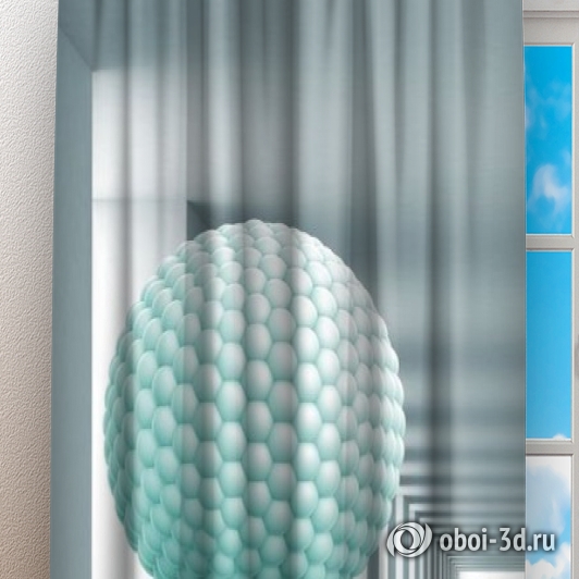 картинка Фотошторы «Мятные шары в тоннеле» | интернет-магазин фотообоев ARTDECO