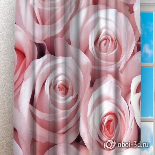 картинка Фотошторы «Благоухающий букет нежных роз» | интернет-магазин фотообоев ARTDECO