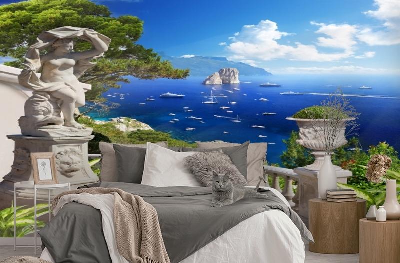 картинка 3D Фотообои «Бесконечно синее море» | интернет-магазин фотообоев ARTDECO