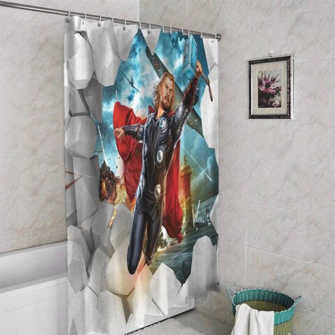 картинка 3D занавеска для ванной «Тор» | интернет-магазин фотообоев ARTDECO