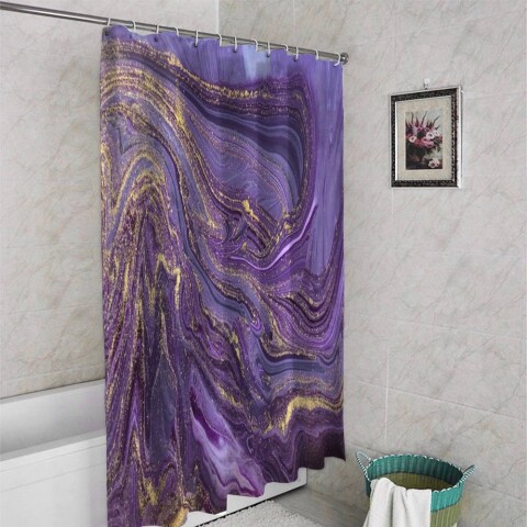 картинка Штора для ванной «Лавандовое золото» | интернет-магазин фотообоев ARTDECO