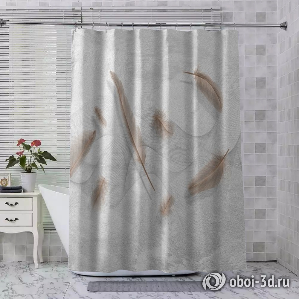 картинка Шторы для ванной «Невесомый поток» | интернет-магазин фотообоев ARTDECO