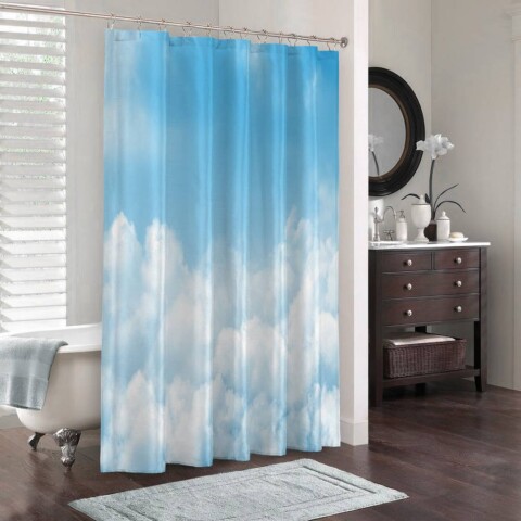 картинка 3D шторка для ванной «Пористые облака» | интернет-магазин фотообоев ARTDECO