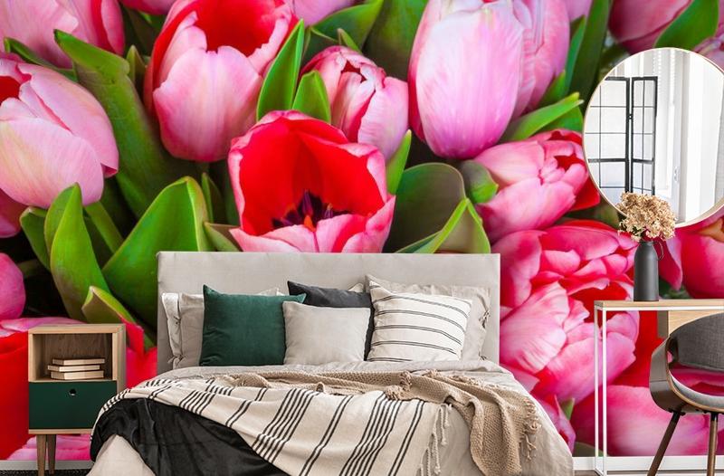 картинка 3D Фотообои «Букет тюльпанов» | интернет-магазин фотообоев ARTDECO