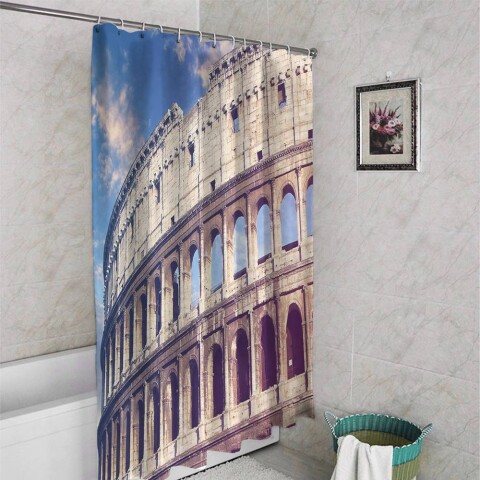 картинка 3D фото занавеска для ванной «Колизей» | интернет-магазин фотообоев ARTDECO