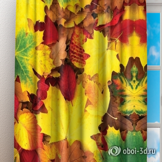 картинка Фотошторы «Разноцветная листва» | интернет-магазин фотообоев ARTDECO