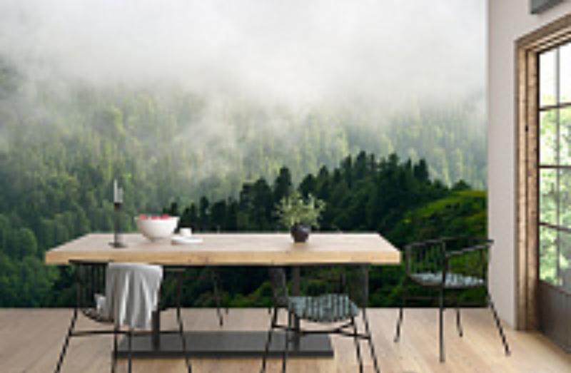 картинка 3D Фотообои «Туман над зелеными вершинами» | интернет-магазин фотообоев ARTDECO