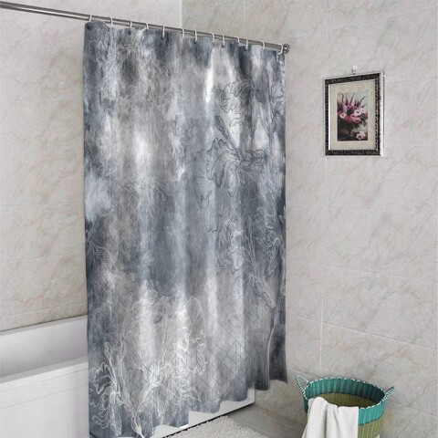 картинка 3D штора в ванную комнату «Благоухающий мираж» | интернет-магазин фотообоев ARTDECO