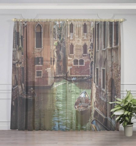 картинка 3D тюль "Канал в Венеции" | интернет-магазин фотообоев ARTDECO