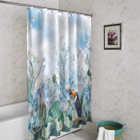 картинка 3D фото занавеска для ванной «Небесное блаженство» | интернет-магазин фотообоев ARTDECO