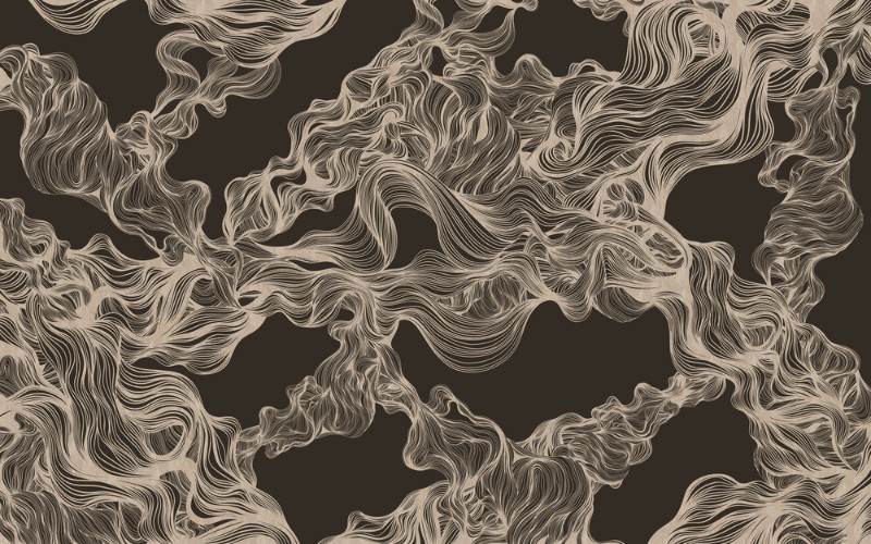 картинка 3D Фотообои «Переплет из линий в кофейных тонах» | интернет-магазин фотообоев ARTDECO